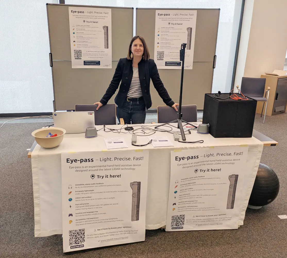Sound Reasoning stand at SightCity 2025 - with Lucie